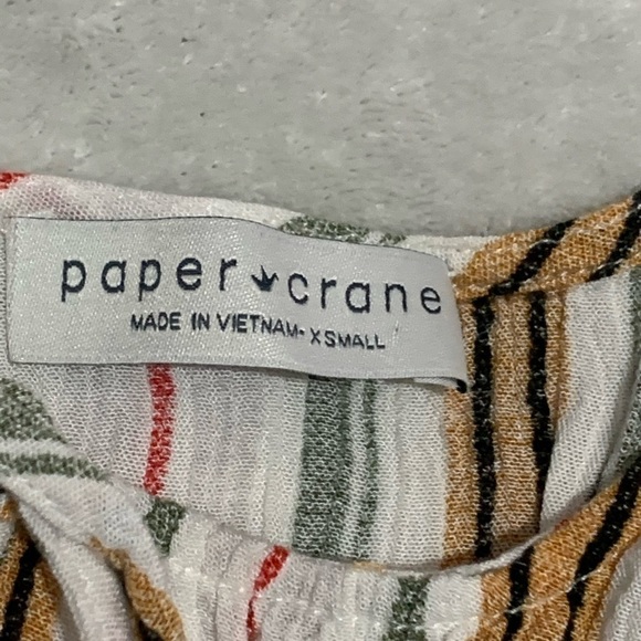 Paper Crane stripped top for women or juniors. - Picture 4 of 5